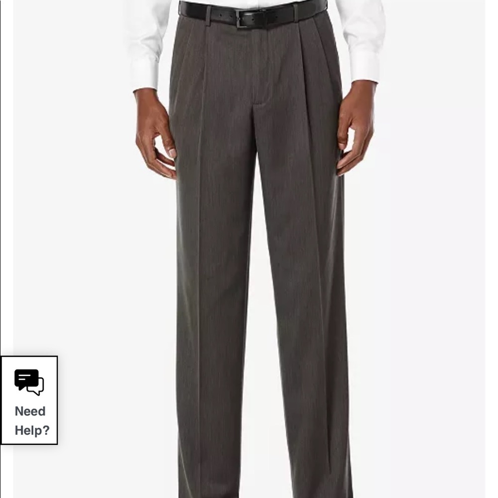 Perry Ellis Pirtfolio pleated slacks - dark grey